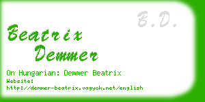 beatrix demmer business card